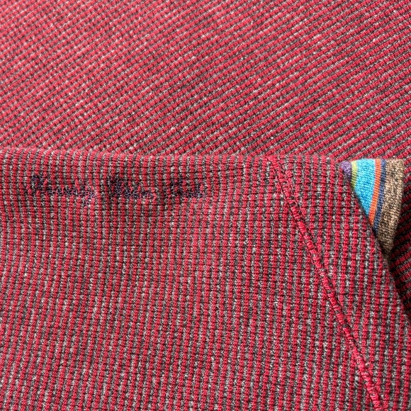 Robert Graham Quarter Zip Sweater Maroon Medium - Picture 10 of 15